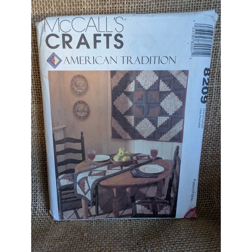 McCall's Crafts 8209 American Tradition Quilted Wall Hanging Runner Apron Patrn